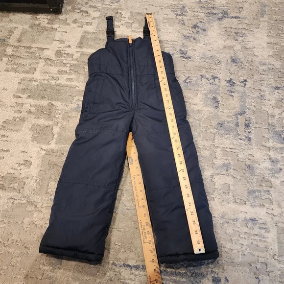 NWT Oshkosh 2-Piece Snowsuit Set Fleece Lined Blue Grey Coat Navy Bib M 5-6